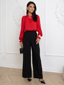 Blouse élégante pour femme, avec nouage, rouge, Bolf 546