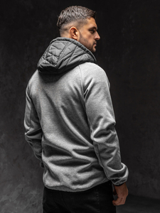 Homme Blouson de transition matelassé Gris Bolf KS2145A1