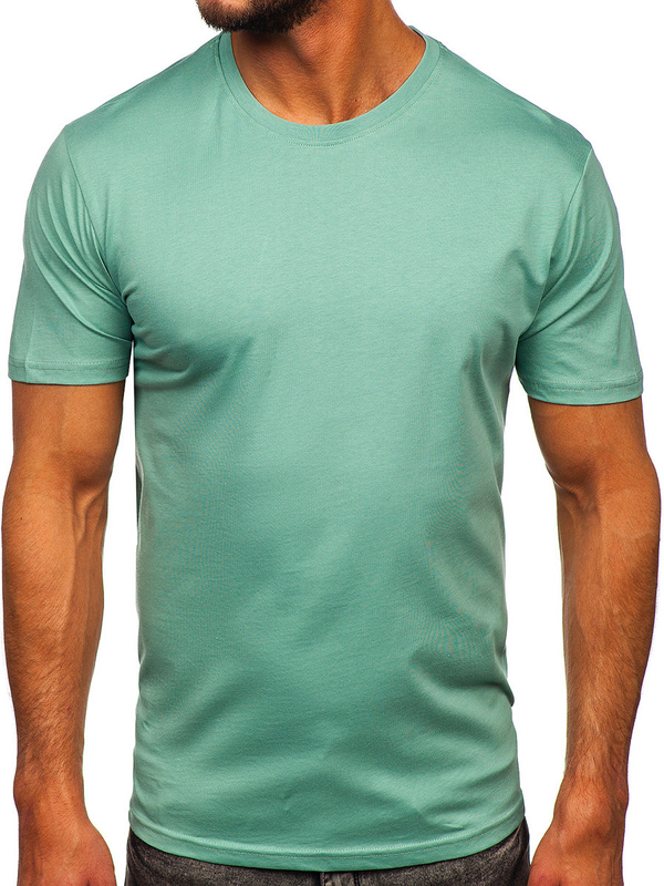 Tee-shirt en coton pour homme vert menthe Bolf 0001