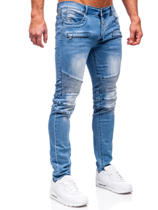 Pantalon en jean regular fit pour homme bleu clair Bolf MP0029BC