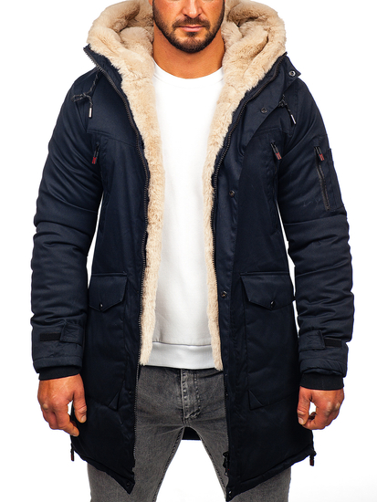 Parka d'hiver pour homme bleue foncée Bolf 22M50