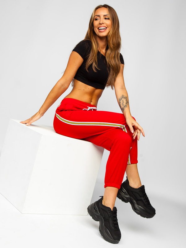Pantalon sportif pour femme rouge Bolf YW01020B
