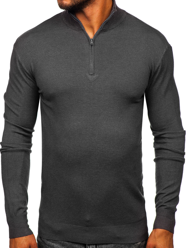 Le pull à col montant pour homme anthracite Bolf MM6007