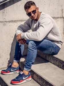 Sweat-shirt pour homme gris Bolf 2001A