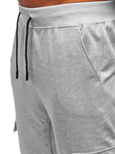 Homme Pantalon jogger cargo Gris Bolf 8K1130
