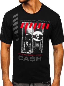 Le t-shirt imprimé pour homme Noir Bolf 14315