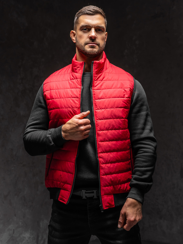 Homme Gilet matelassé Rouge Bolf MY77A1
