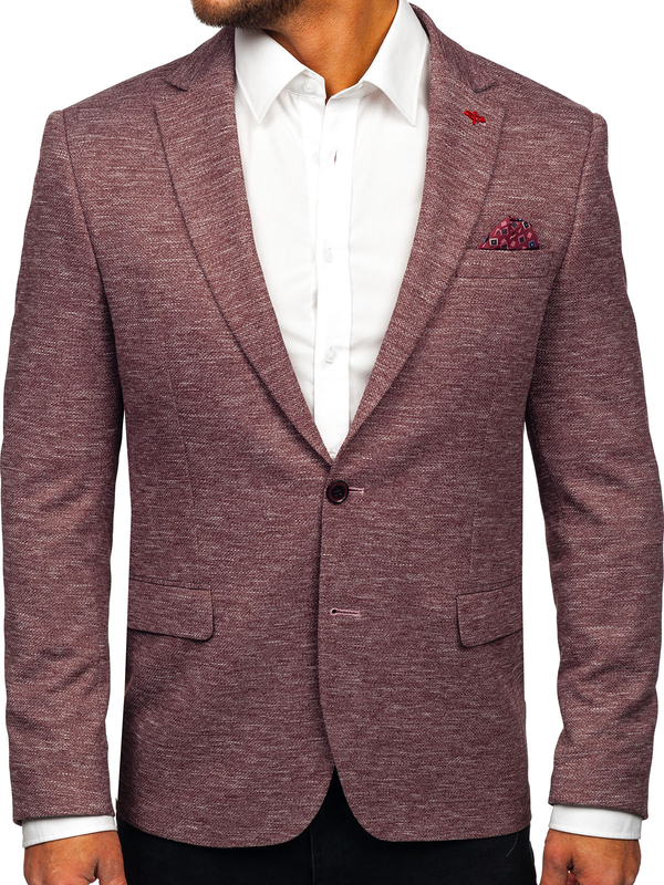Homme Veste casual Bordeaux Bolf 012