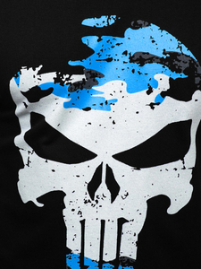 T-shirt homme noir avec imprimé Bolf 2098