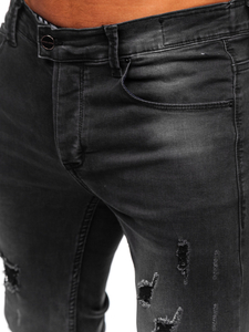 Homme Pantalon en jean slim fit Noir Bolf MP0018N
