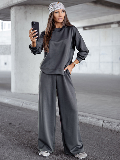 Survêtement deux pièces zippé femme Beurre Graphite Bolf 821111