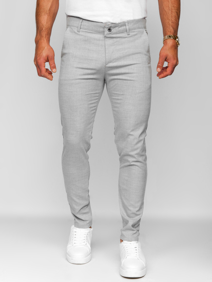 Homme Pantalon à carreaux Gris Bolf 0041