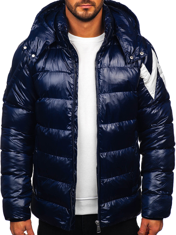 Homme Blouson matelassée d'hiver Bleu ciel Bolf 9981