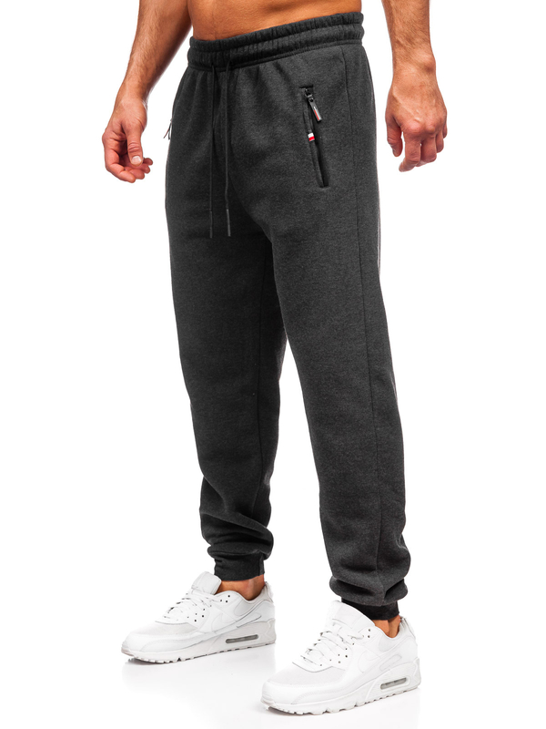 Homme Pantalon de survêtement surdimensionné Anthracite Bolf JX6500