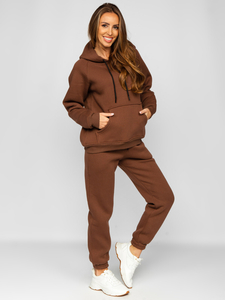 Ensemble de survêtement deux pièces pour femme marron Bolf 5996