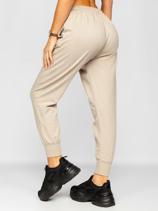 Pantalon sportif beige pour femme Bolf 0011