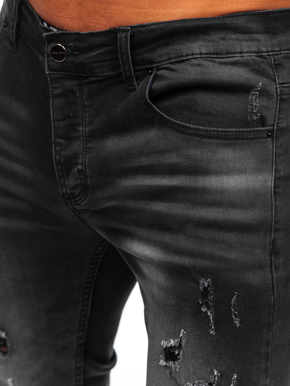 Homme Pantalon en jean slim fit Noir Bolf MP0020N