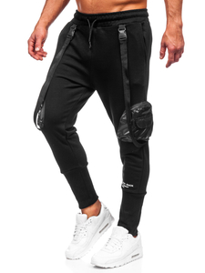 Pantalon jogger cargo pour homme noir Bolf 6583