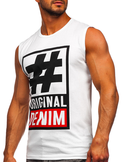 Débardeur imprimé blanc Bolf 19802