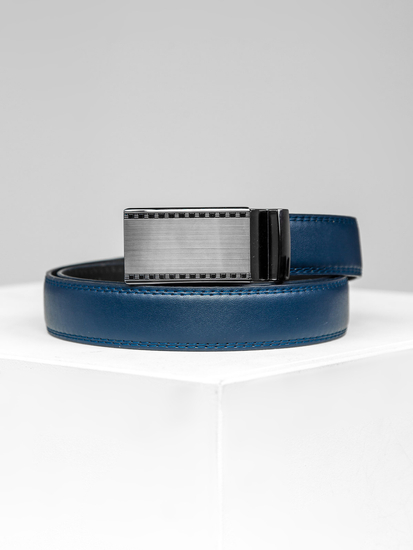 Homme Ceinture en cuir Bleu foncé Bolf C005