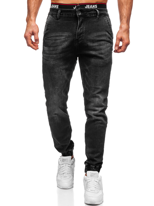 Pantalon en jean jogger pour homme noir Bolf 31002W0