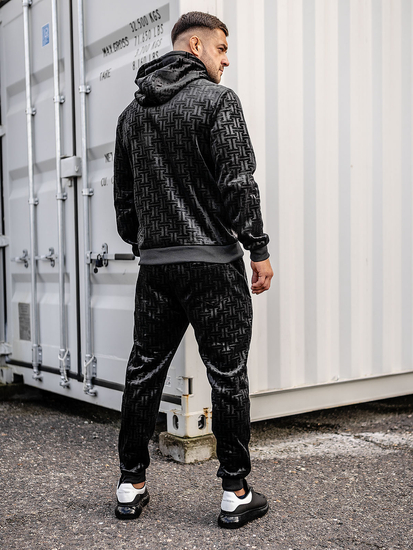 Survêtement homme en velours noir Bolf 3B113A2