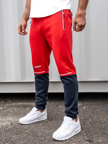 Pantalon de sport imprimé pour homme rouge Bolf AM85A