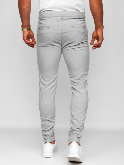 Homme Pantalon à carreaux Gris Bolf 0041