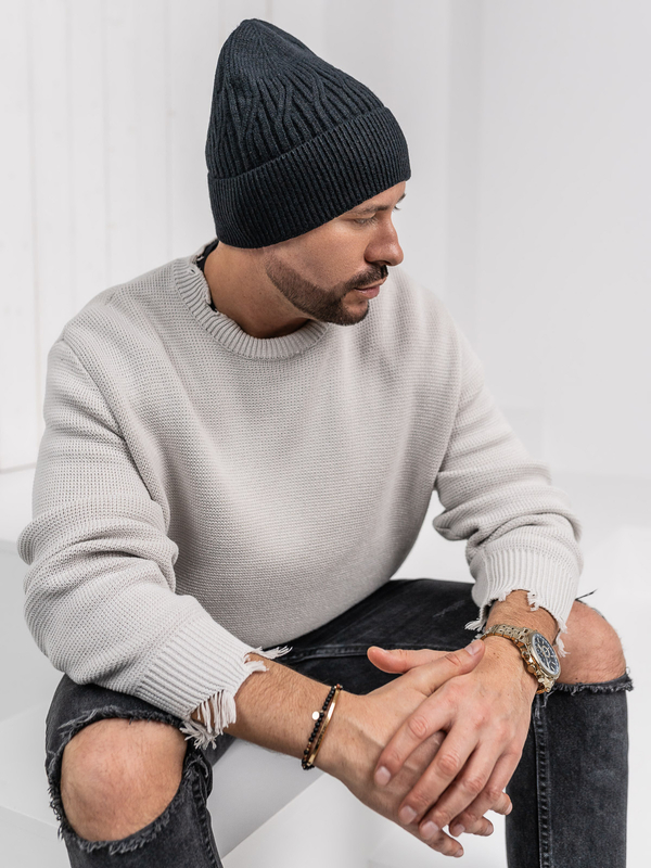 Homme Bonnet d'hiver Noir Bolf 387070