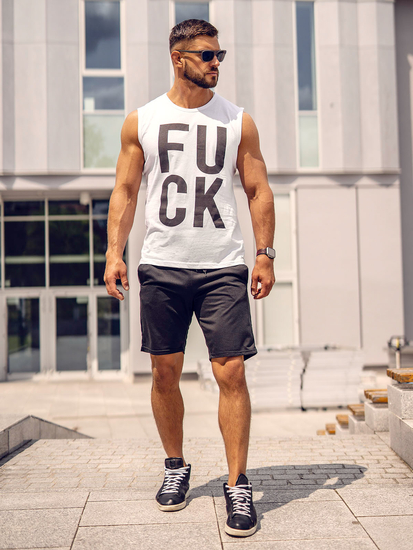 Débardeur imprimé blanc Bolf 14820A