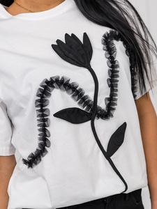 Femme T-shirt imprimé Blanc Bolf 96T632