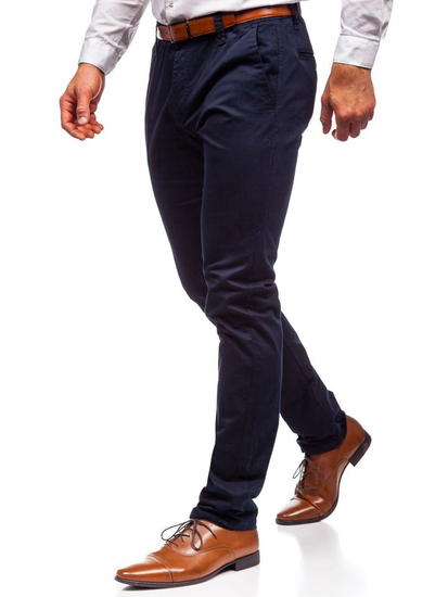 Pantalon chino pour homme bleu foncé Bolf KA6807-11