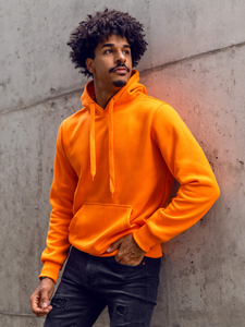 Sweat-shirt kangourou à capuche pour homme orange Bolf 2009A