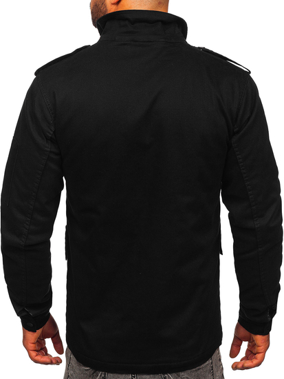 Blouson de transition en coton pour homme noir Bolf 10290