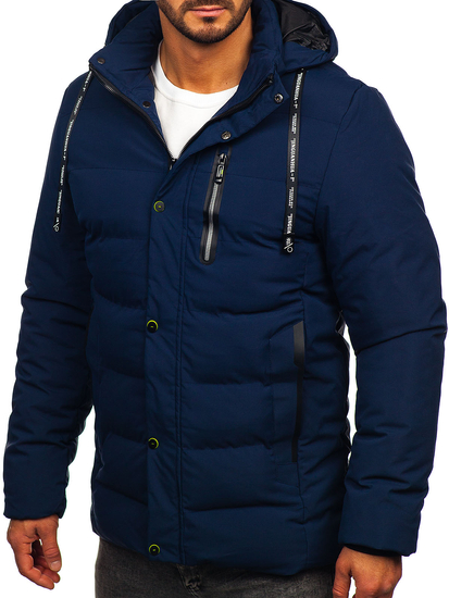 Homme Blouson d'hiver Bleu foncé Bolf 5M3136