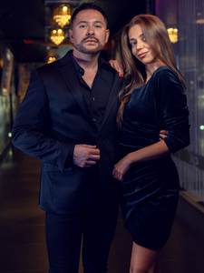 Veste casual pour homme, noire, Bolf 026A