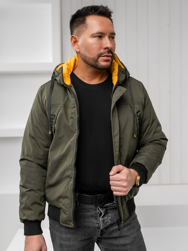 Le blouson d'hiver pour homme vert Bolf 27M8100