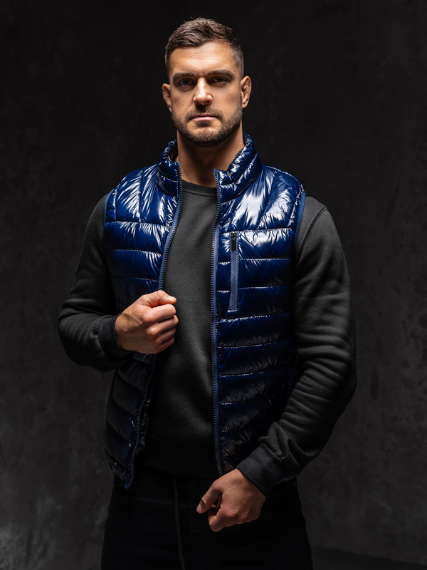 Homme Gilet matelassé Bleu foncé Bolf R0109AA1