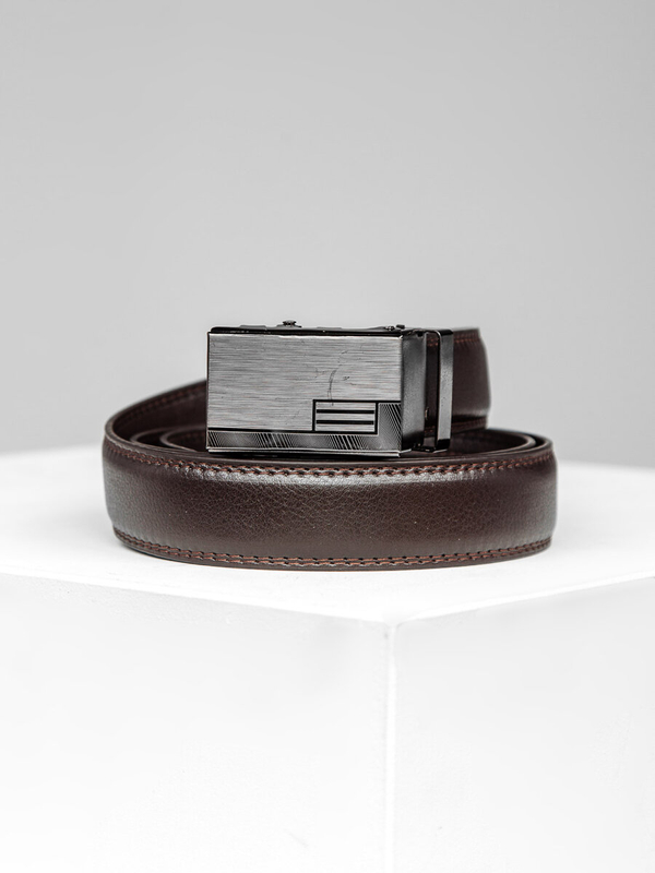 Homme Ceinture en cuir Marron Bolf C011