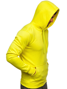 Sweat-shirt pour homme à capuche jaune-fluo kangourou Bolf 2009