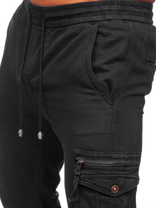 Pantalon jogger cargo pour homme noir Bolf MP0181N