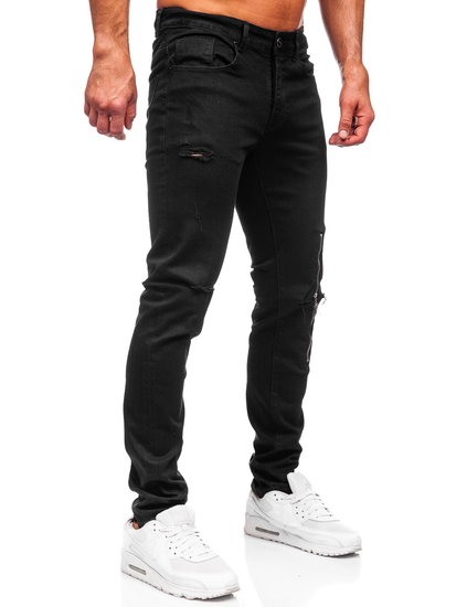 Homme Pantalon en jean slim fit Noir Bolf MP0087N