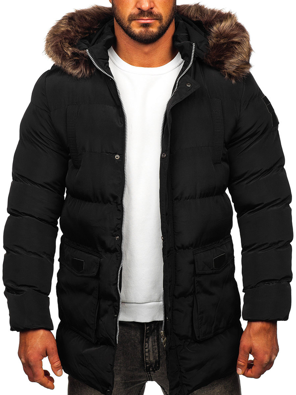 Blouson d'hiver matelassé pour homme noir Bolf 5M50