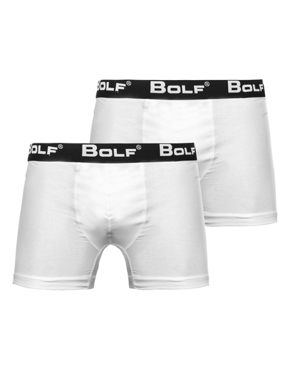 Boxer pour homme blanc Bolf 0953-2P 2 PACK