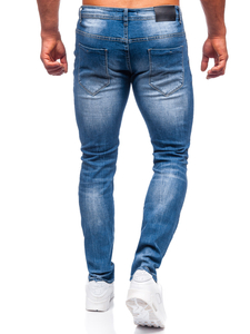 Pantalon en jean regular fit pour homme bleu foncé Bolf MP002BC
