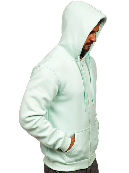 Sweat-shirt menthe clair zippé à capuche pour homme Bolf 2008