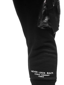 Pantalon jogger cargo pour homme noir Bolf 6583