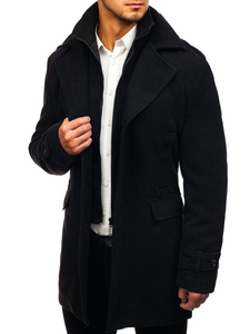 Manteau d'hiver pour homme noir Bolf 1808