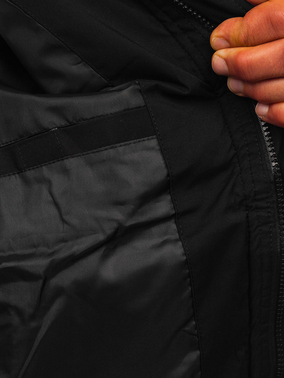 Homme Blouson d'hiver matelassé Noir Bolf HSS047