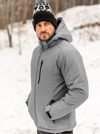Blouson d'hiver sportif pour homme graphite Bolf HH011